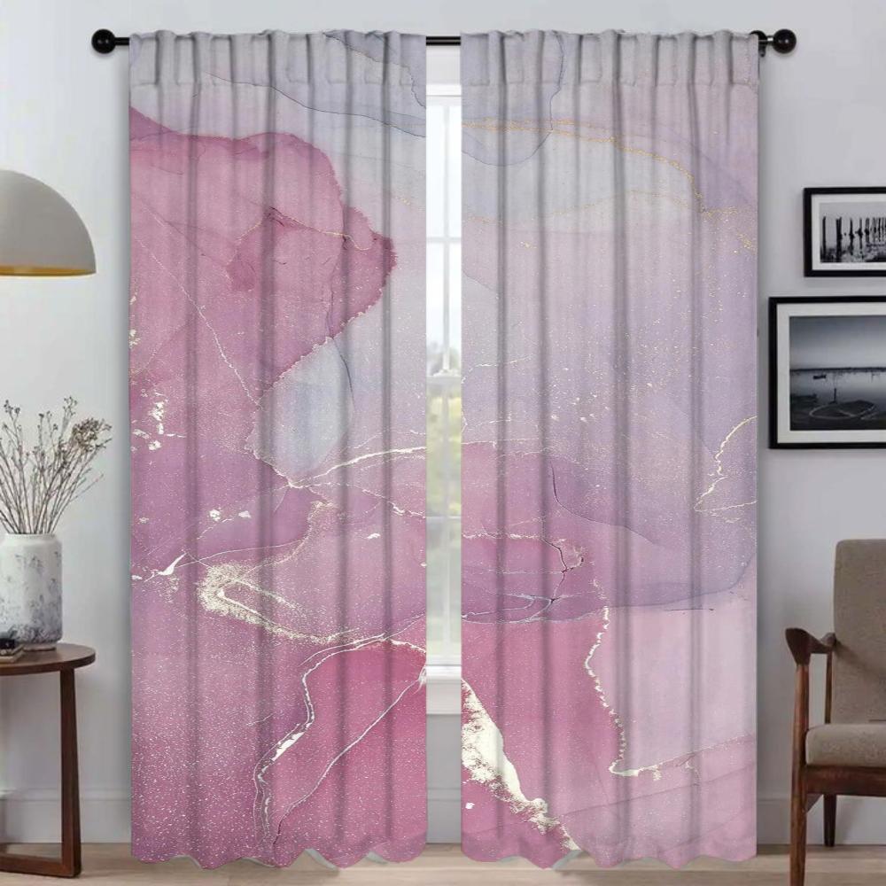 

M-MarbleS Blackout Curtain for Room 2 Panel Anti Mosquit Storms 2 Pieces Halloween Decoration Shades Tulle for Bedroom Living W50xH70cmx2pcs-CL