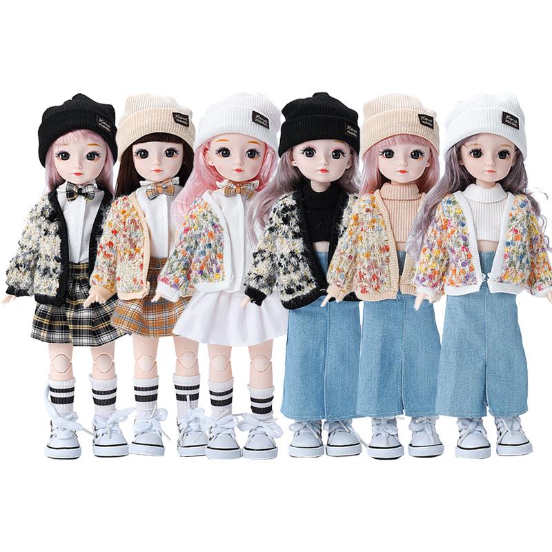 Moda Kazak Seti 1/6 Bjd Bebek Yedek Giysileri Kız veya Erkek Bebek Etek Aksesuarları 30cm Bebek Çocuk Kız Oyuncak Hediye