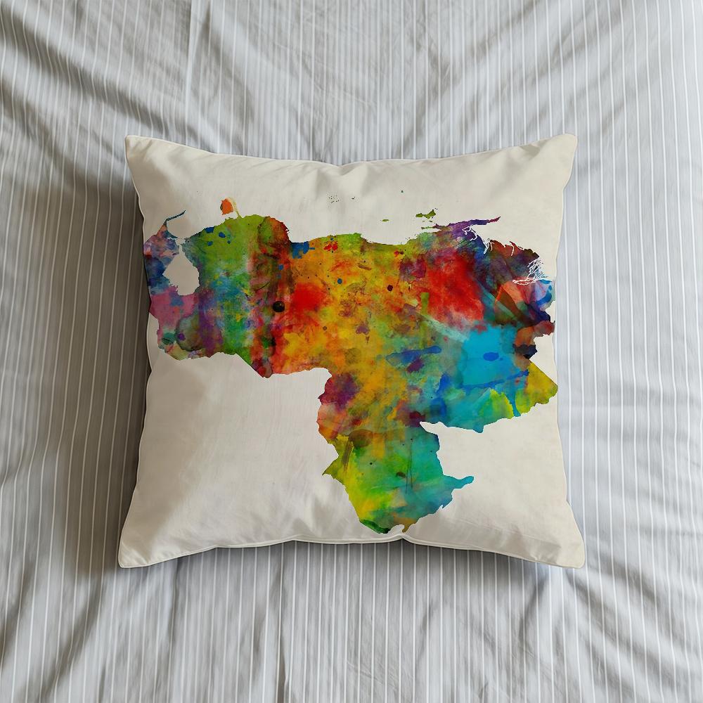 Cushion Cover Art Soft Case For Sofa Living Room Home Comfortable Aesthetic Office Decor Protective Venezuela Pillow Covers