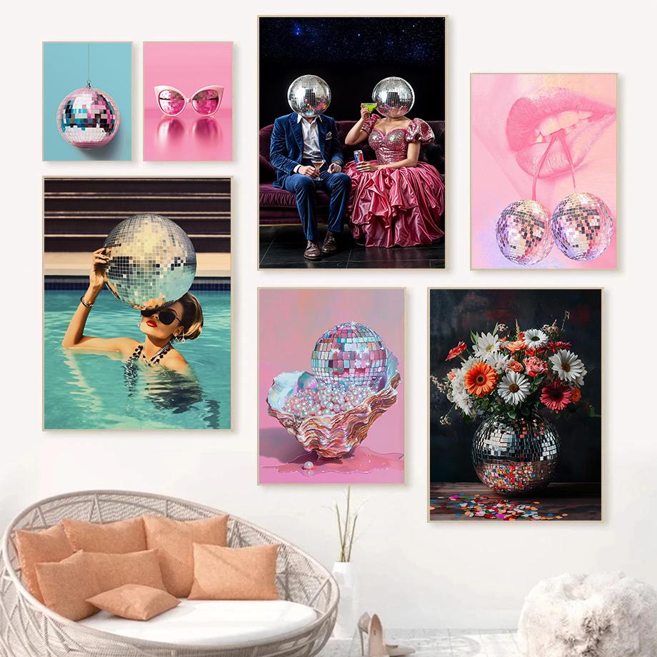 

Surrealistic Fashion Retro Party Pop Art Disco Classic Posters Prints Canvas Painting Wall Art Picture Living Room Home Decor 21cm×30cm NoFrame