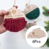 6x Macrame Ornaments Christmas Ornament DIY Semi Circle Hanging Pendants