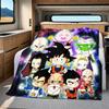 1PC Son Goku  Print Flannel Blanket, High Quality All Seasons, Home Decor, Warmth and Comfort, Perfect for Christmas Gifts
