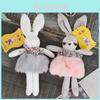 Plush Bunny Keychain With Soft Pp Cotton Filling Perfect For Girls And Gift Giving