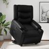 Vidaxl Lift and Recline Armchair, Black, Upholstered with Faux Leather