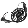 Walkie Talkie Headset Intercom 2 Way Radio Black Earphones Universal Audio Receiving System