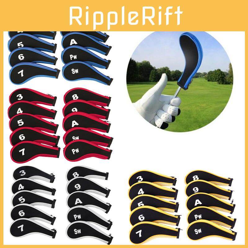 Multicolor Golf Club Iron Headcovers With Zipper And Padded Neoprene Material Pcs)