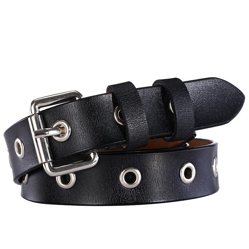 Wide Leather Twolayer Belt Women Vintage Circular Decoration Daily Wear Party