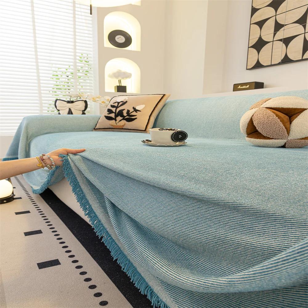 Woven Cotton Sofa Cover Blanket Sofa Towel for Living Room Furniture Dapestry Couch Coverecor T