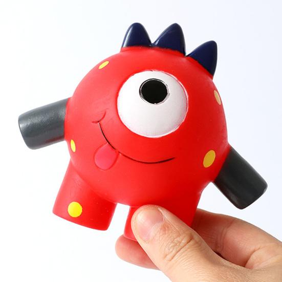 Chew Toy Built-in Sounder Cartoon Style Bite Resistant Wear-resistant Harmless Teeth Cleaning Scentless Squeaky Cartoon Animal Sound Doll for Home Use