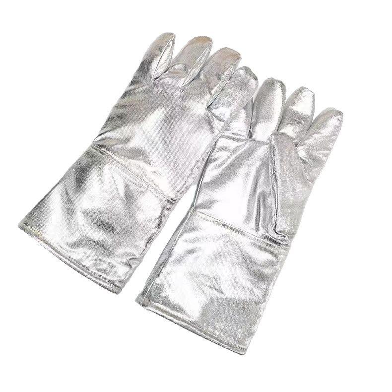 High-Temp Fireproof Aluminum Foil Heat-Resistant Gloves