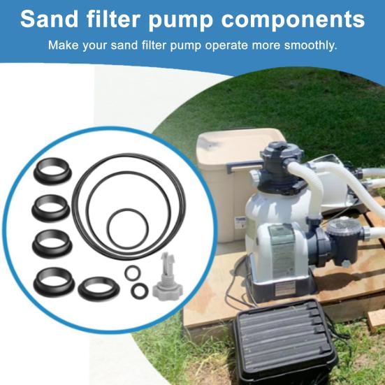 25013 O-Rings Gasket Kit L-Shape O-Rings with Air Release Valve Repair Seals Set Replacement for Pool Sand Filter Pumps