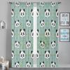 Herdesings Panda Sheer Tulle Curtains Animal Chiffon Drapes 2 Panels Window Curtains for Living Room Bedroom Kitchen Decoration