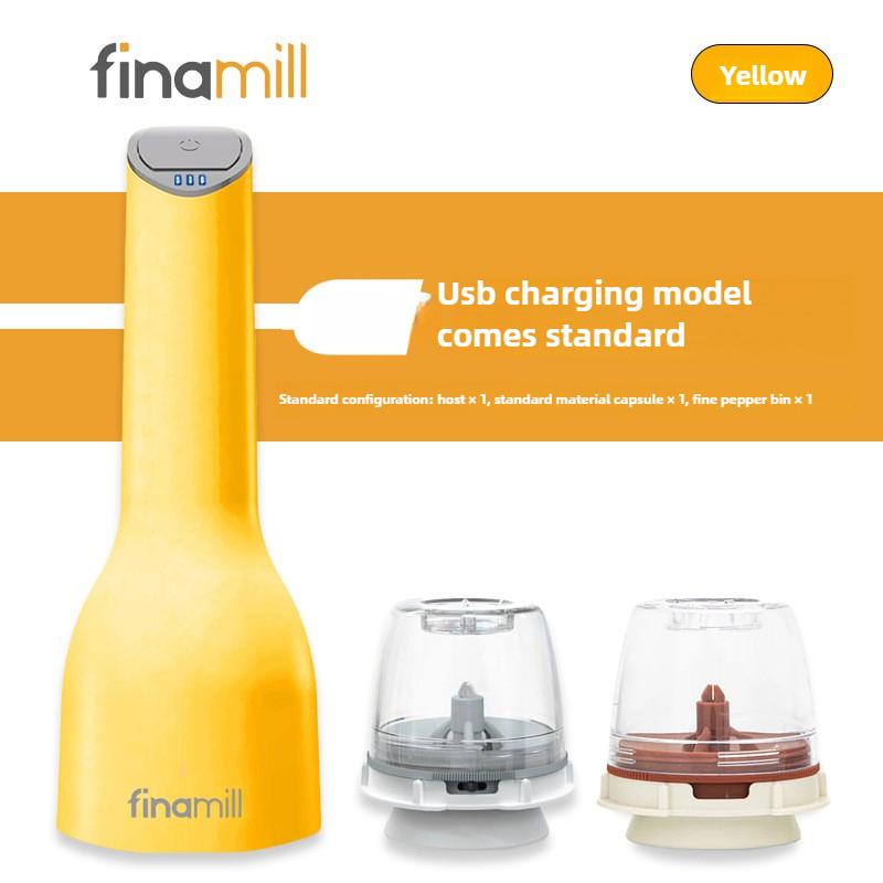 

Finamill Електричний Млинок для Перцю Побутовий Автоматичний Однією Рукою Морська Сіль Перець Кунжут Приправа Подрібнювальна Пляшка