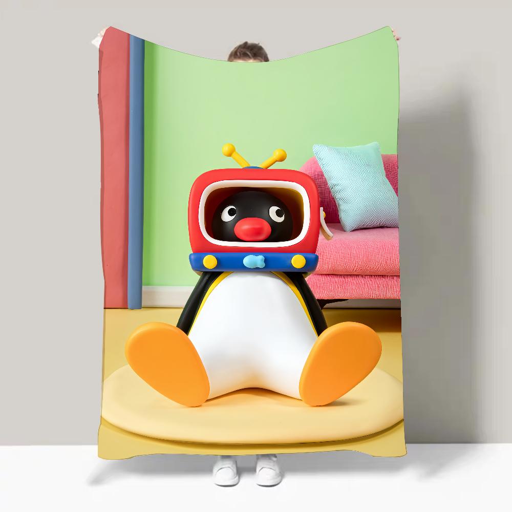

Cartoon P-Pingu Cute Penguin Blanket Design Lightweight For Dorms, Naps, Living Room, Office,Sofa,All-Season 30x40in
