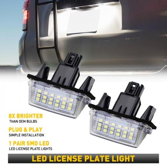 LED License Plate Light Bulb 6000K Super Bright White For 2012-2017 Toyota Camry