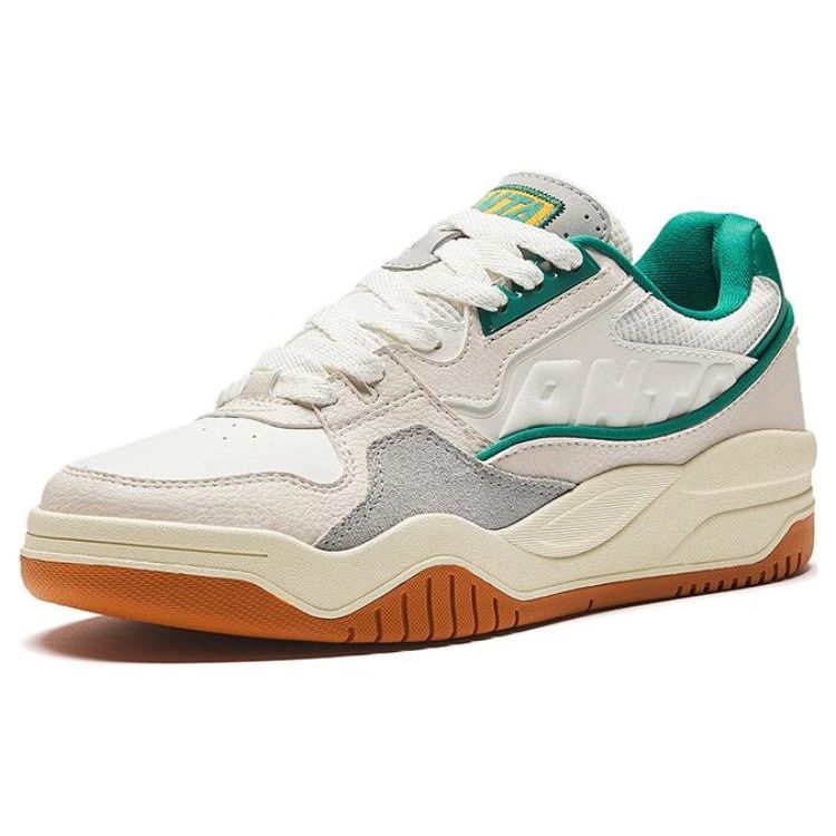 Anta Volle Punktzahl Bequem Vielseitig Rutschfest Wasserdicht Low-Top Sneaker Damen Sneaker Weiß Grün 122348060-1