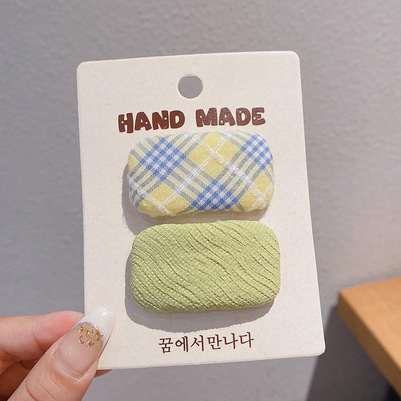 Korean Style Fabric Luxury Hair Clips - Gentle On Hair, Perfect for Girls' Bangs