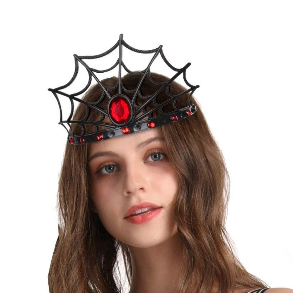 Gothic Spider Queen Crown Cosplay Halloween Headband Trendy Spider Web Headband  Carnival