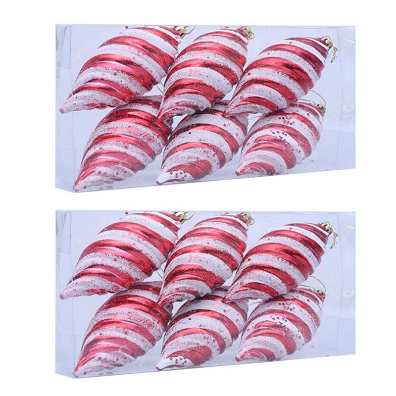 

2 Box Colorful Spirals Christmas Tree Ornament For Home Party Wedding Holiday Decorations With Easy Hanging Rope