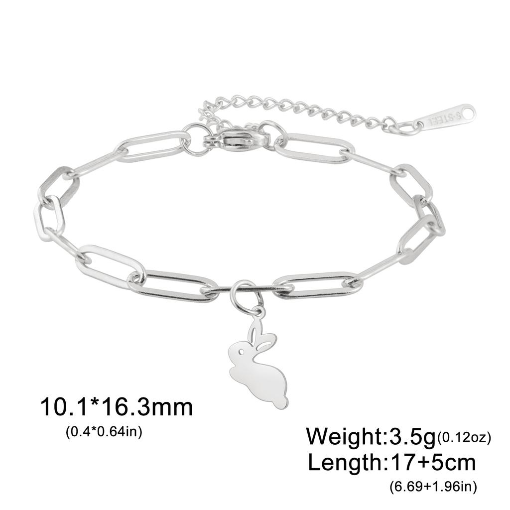 Cazador Stainless Steel Rabbit Cat Elephant Charm Bracelets for Women 2026 Animal Cute Hand Bracelet Jewelry Gift 2026