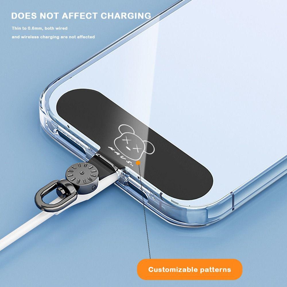 TPU-telefon-lanyard-lappeklips 360 ° roterbar hengende ledning Tether-tapper Koble til