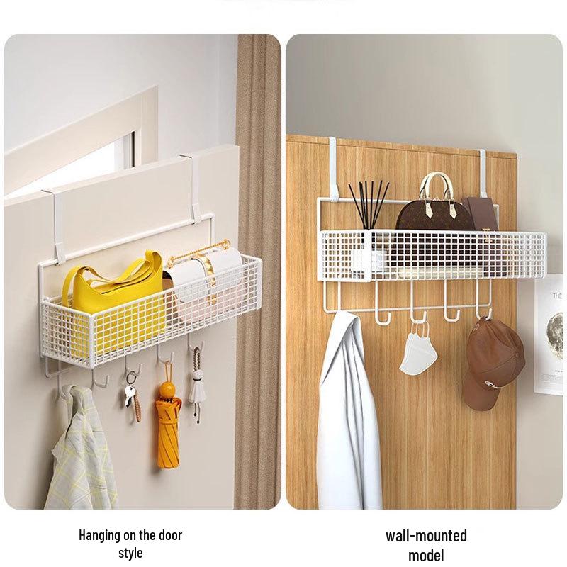 Wall-Mounted Entryway Storage Rack for Bedroom Doors