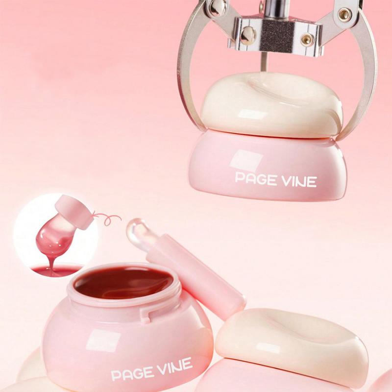 PAGE VINE Lip Gloss with Lip Brush Mirror Finish Waterproof Long Lasting Moisturizing Lip Stain Easy Application Green Square Tube