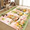 Cute Decoration Carpet for Room Little Rabbit Cartoon Style Non-slip Living Room Rug Bedroom Bedside Plush Soft Mat for Children