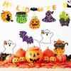 Paper Craft Halloween Hanging Decoration Cute Spooky Handmade Paper-cutting Set Festival Decors