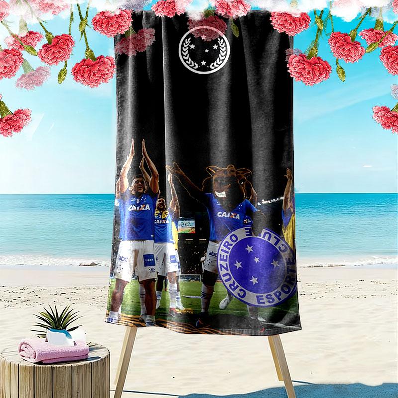 Cruzeiro Esporte Clube Print Beach Towel, Large Soft Quick Dry Towel for Beach Camping Swimming