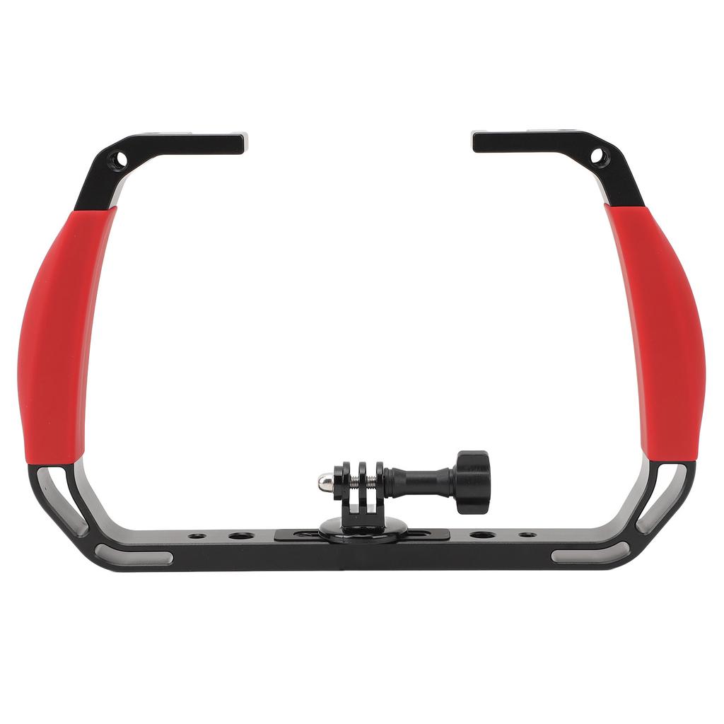 Underwater Diving Rig Tray Mount Silione Anti Slip Grip Stabilizer with 2 Cold Shoe 1Celsius4in 3Celsius8in Screw Hole Action Camera Accessory for Ins