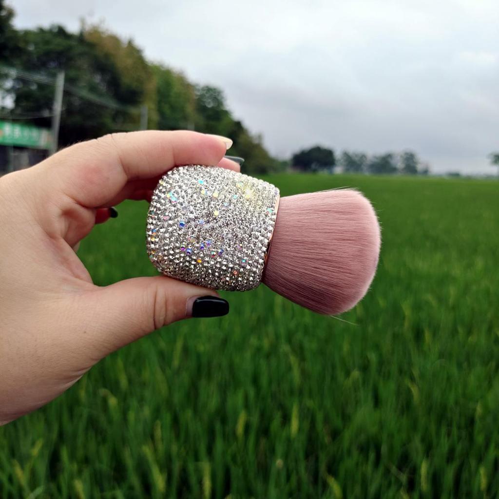 Rhinestone Multifunctional Soft Loose Powder & Nail Art Cleaning Brush