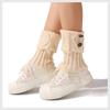 Buttons Crochet Knitted Leg Warmer Thermal Boot Cover New Short Leg Warmers  Autumn Winter