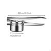 Stainless Steel Food Press Handheld Manual LongHandled Potato Ricer for Home Cooks,