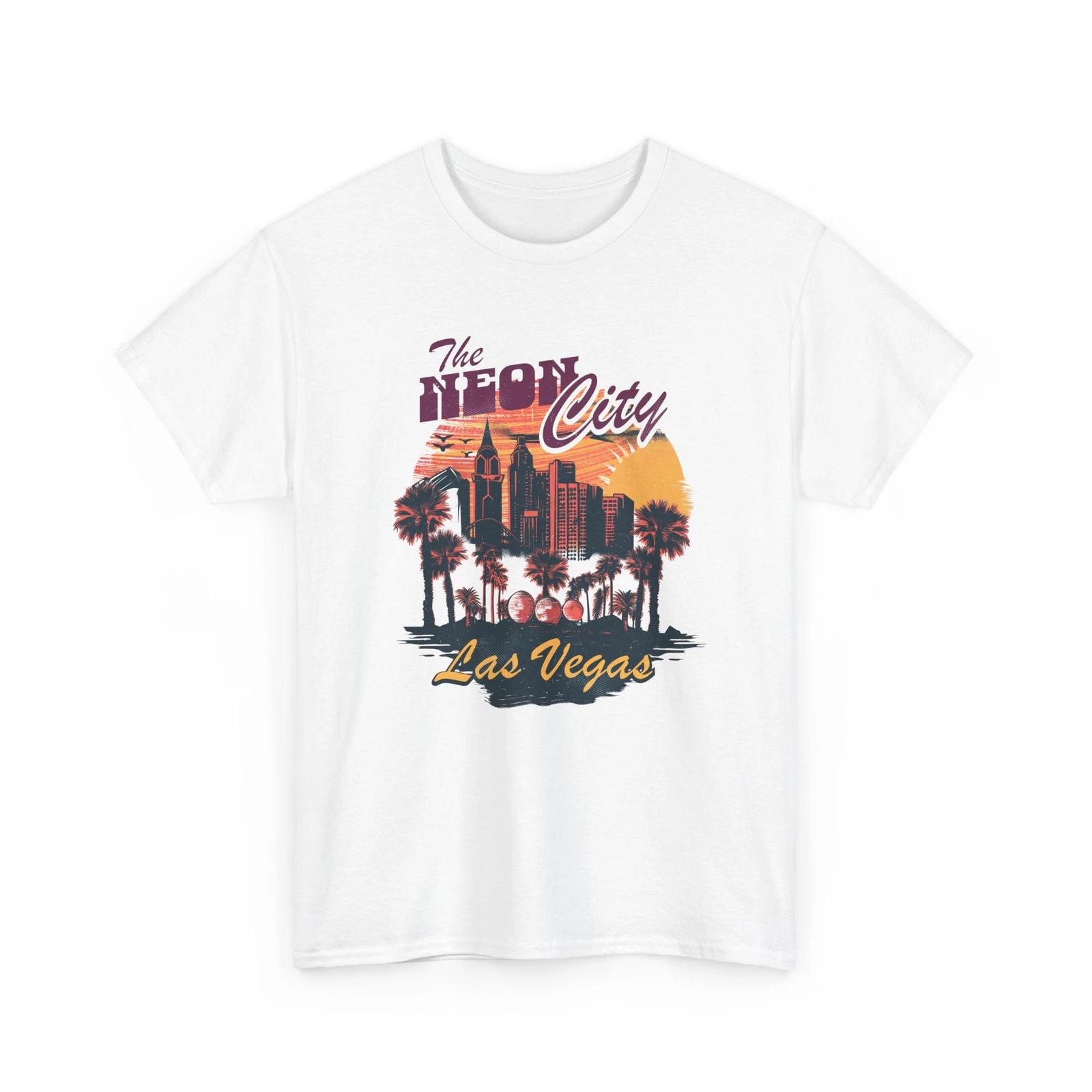 City Skyline T-Shirt | Urban Streetwear | The Neon City Las Vegas Shirt L
