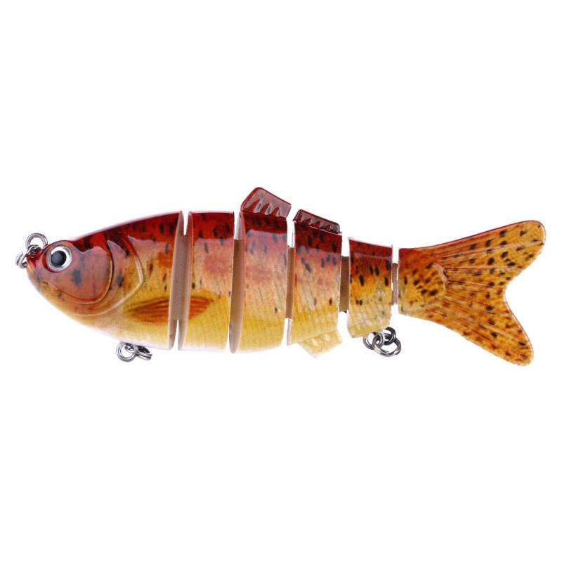 10cm/18g Esca da Pesca 12 Colori Multi-Segmenti Articolata Bionica Esca Artificiale Wobbler Affondanti Pesca