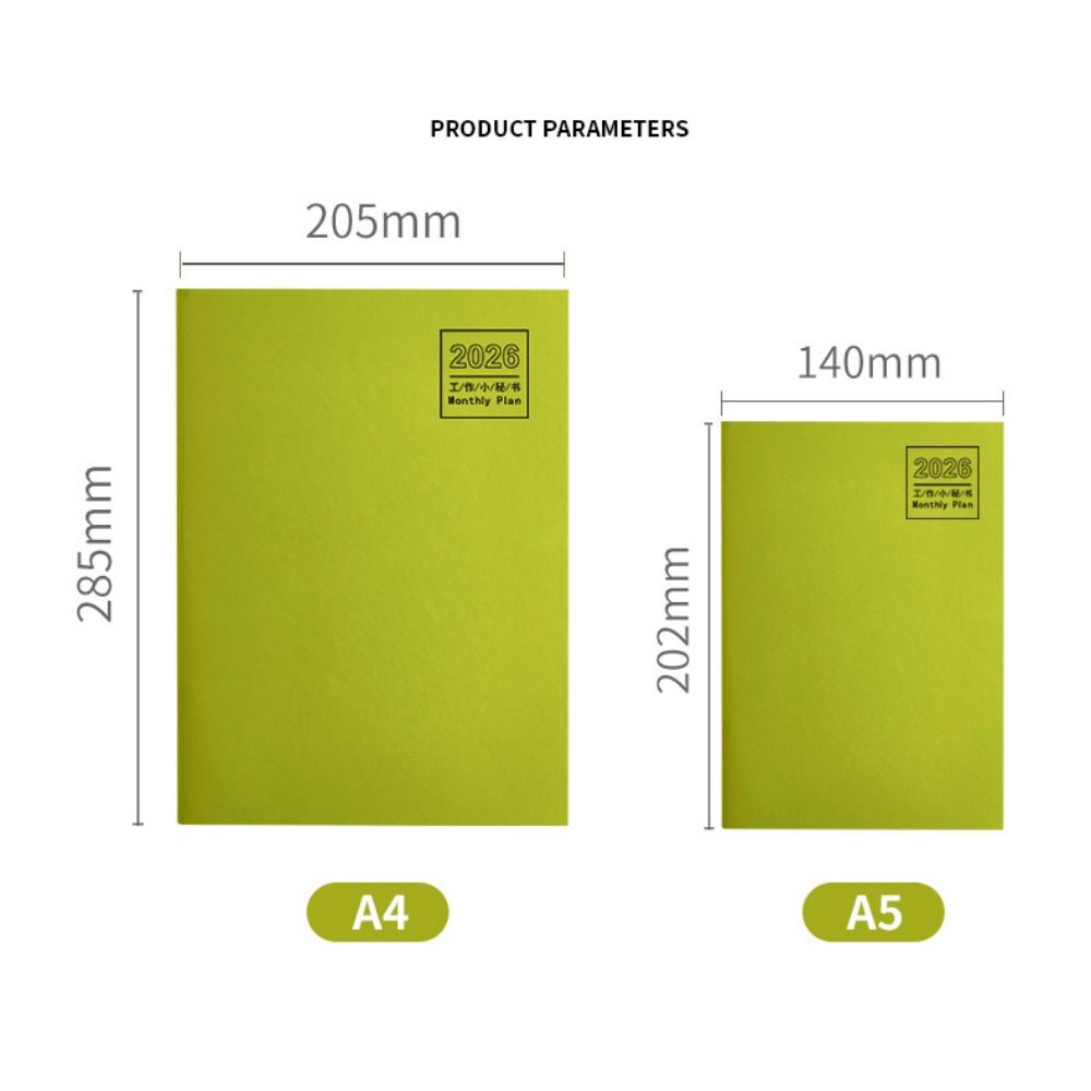 Work Efficiency Planner Notebook 24 Sheets Agenda Planner Portable 2026 Schedules Notebook  School