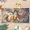 Traditional Chinese Dragon and Phoenix Beach Towel Quick-drying Towel Suitable for Seaside Pool Camping Yoga For Family Friends