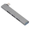 Typ C Hub 4 Ports USB3.0 2.0 5Gbps 480Mbps Aluminiumlegierung Plug and Play Grau USB C Dockingstation für Desktop Laptop