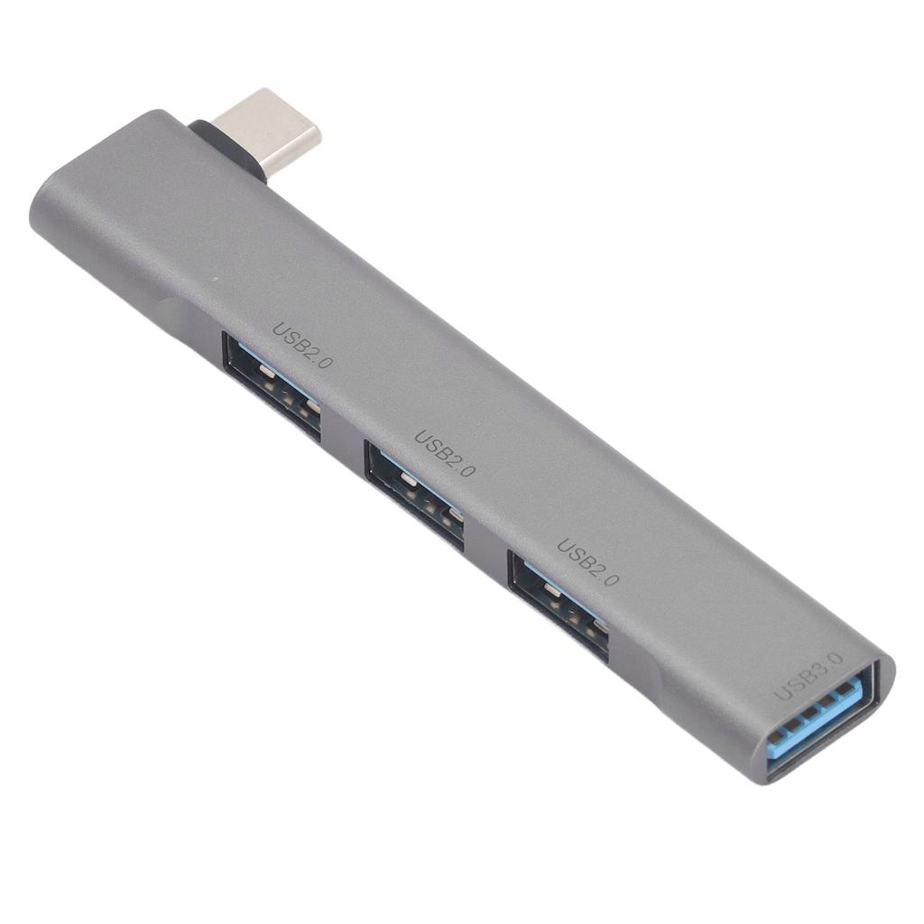 Typ C Hub 4 Ports USB3.0 2.0 5Gbps 480Mbps Aluminiumlegierung Plug and Play Grau USB C Dockingstation für Desktop Laptop