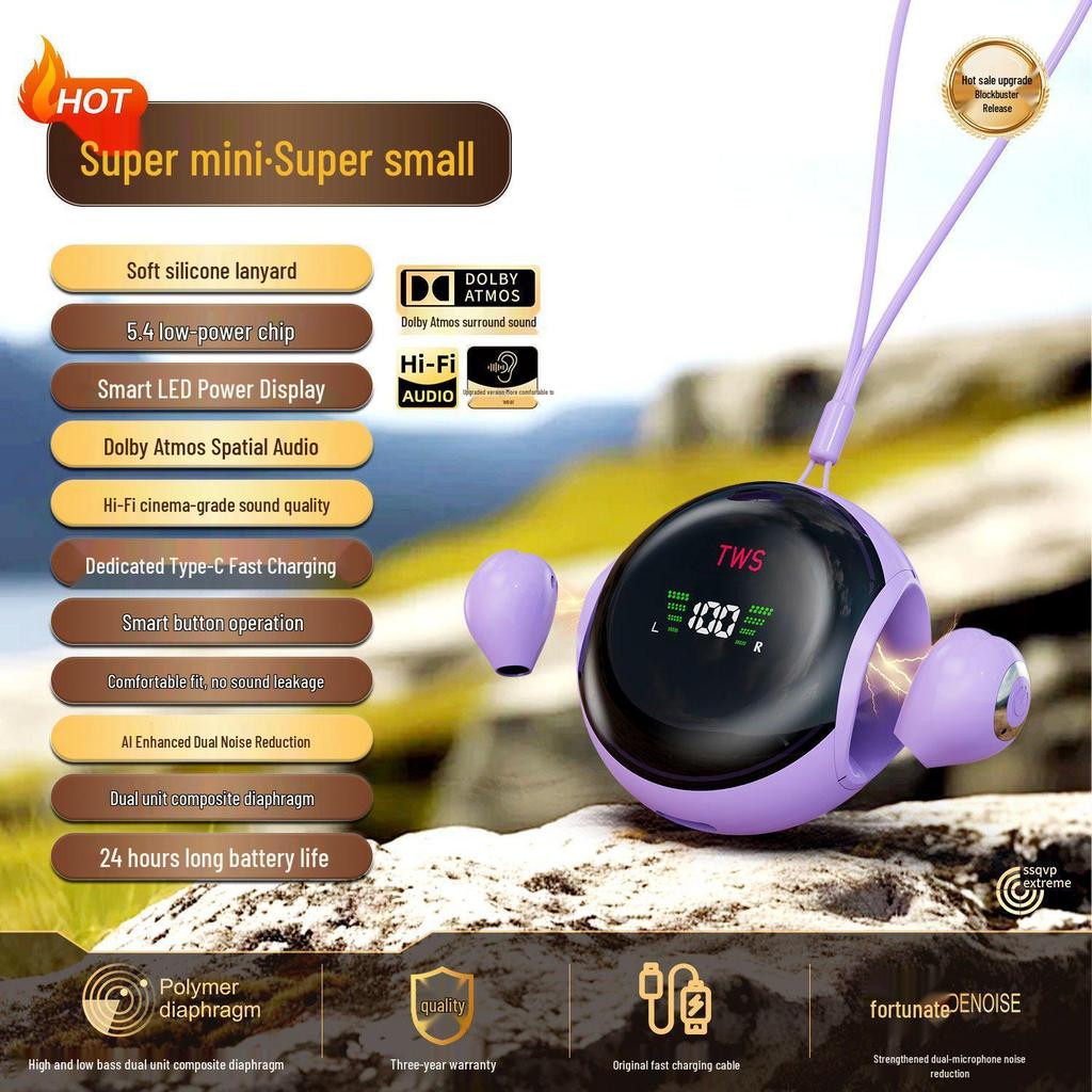 Mini Ultra-Small Noise Cancelling Bluetooth Earphones with Long Battery Life