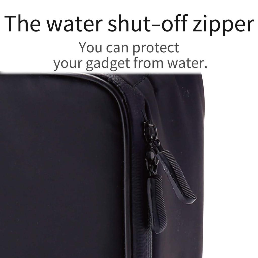 ELECOM Gadget Large Shock Gadget Black Pouch, Capacity, Absorbing, Bag-in-Bag, Case, BMA-GP07BK