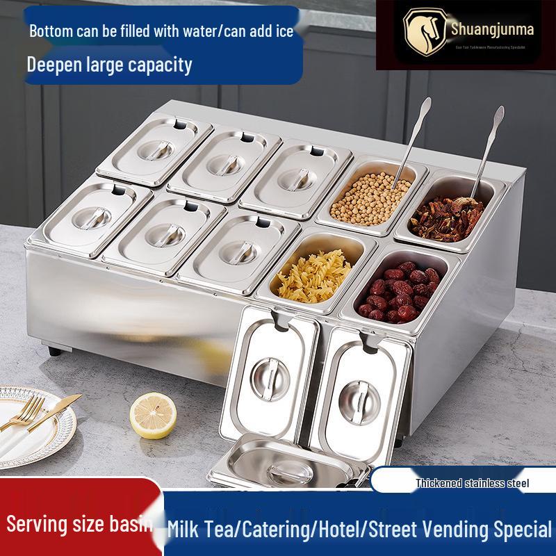 Stainless Steel Condiment Dispenser Set with Cooling Rack