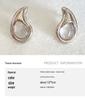 2025 Trendy Teardrop Earrings: Women's Fashion Studs with Inlaid Natural Crystals