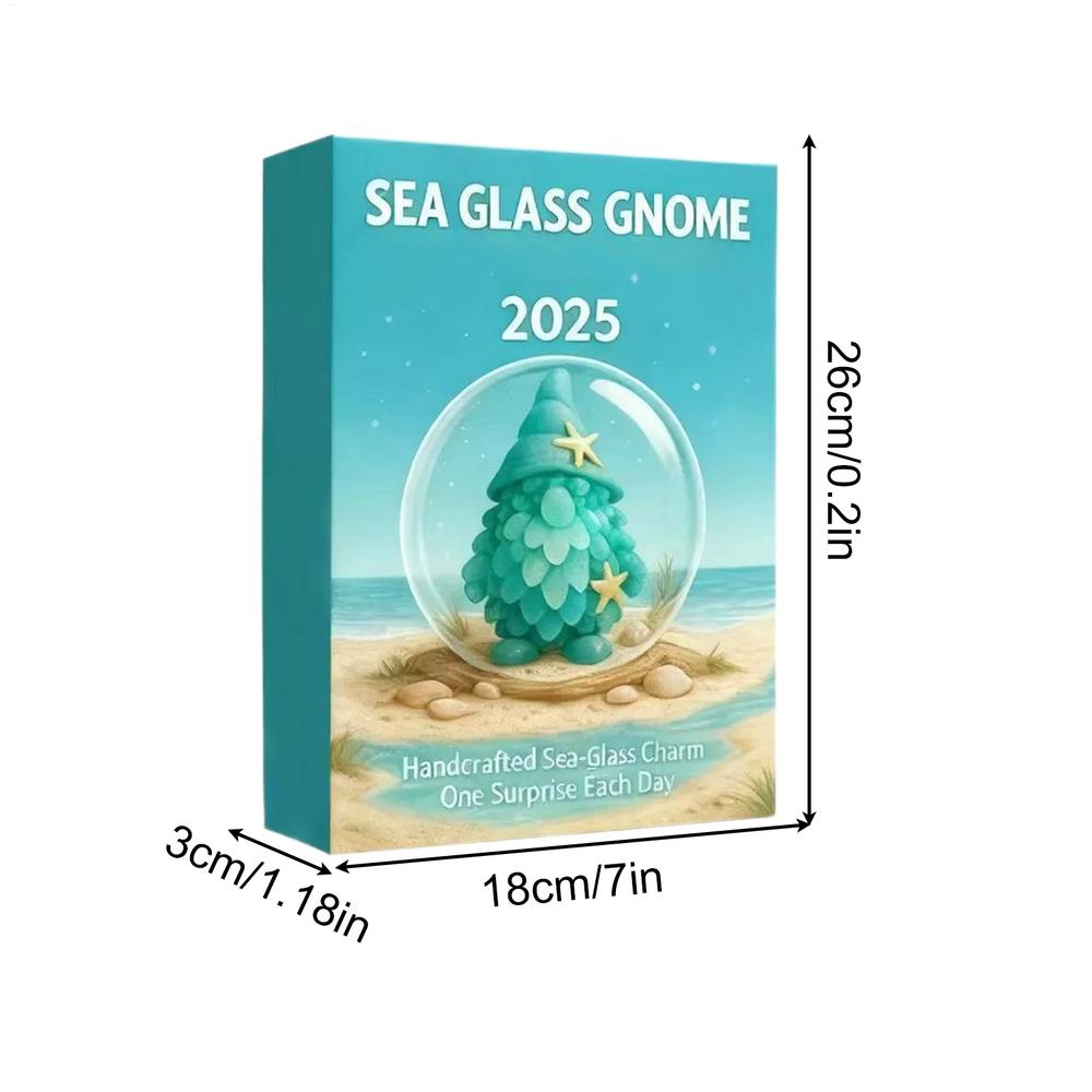 

Christmas Calendar Advent 2025 2D Acrylic Ornament 24 Days Sea Glass Gnome Countdown Calendar to Christmas Toys for Learning 26x18x3cm синий