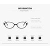 Korean Style Small Oval Frame Reading Glasses Women Artistic Temperament Anti Blue Light Presbyopia Eyeglasses with Diopter+4.0