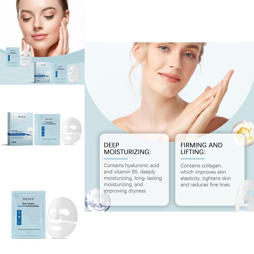 Eelhoe Collagen B5 Moisturizing Face Mask Ultra Hydrating Nourishing Skin Care Treatment