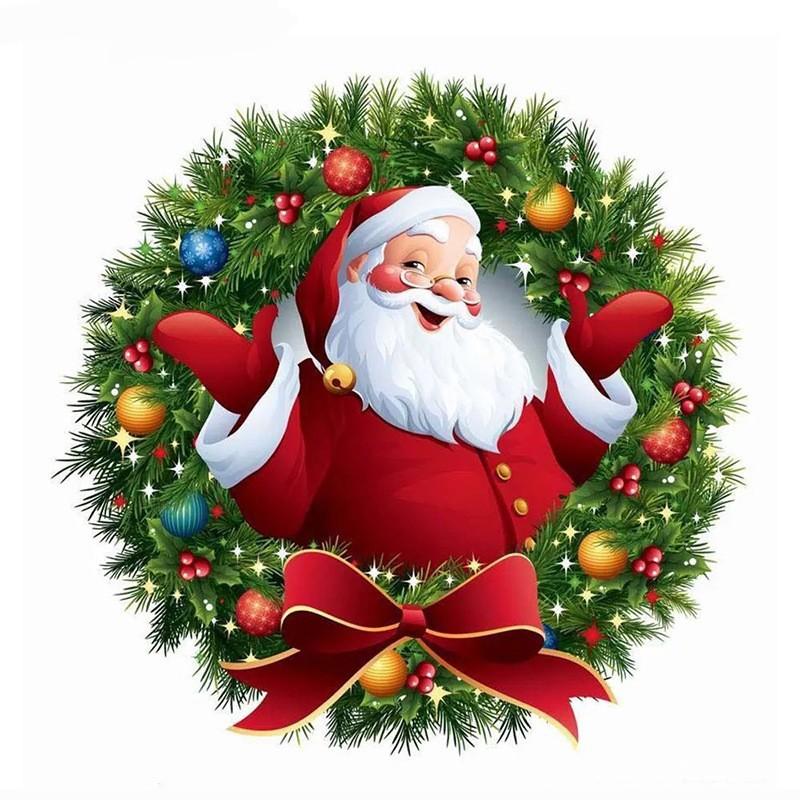 Santa Claus Merry Christmas Wall Sticker for Christmas Festival Decoration Living Room Home Window Glass Door New Year Poster