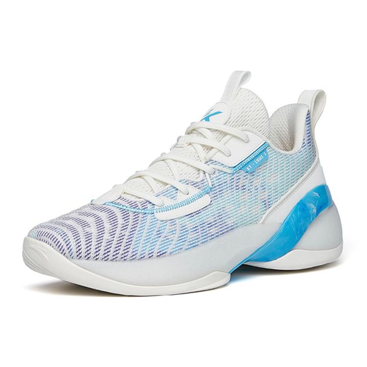 New Anta Light Cavalry 7 Wear Resistant Slip Resistant Low Top Performance Basketball Shoes Men's White Blue 112221606-5
