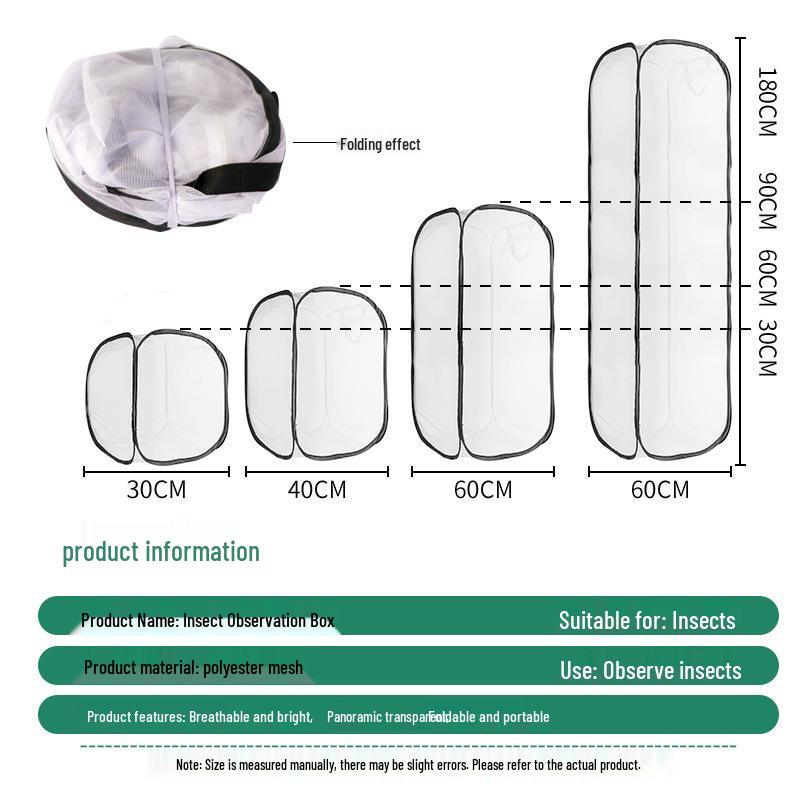 Cușcă de Observare Primăvara Fluturi și Călugăriță - Habitat de Creștere Insecte Pliabil
